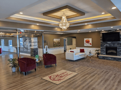 Interior view of the Hampton Manor lobby area
