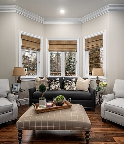 Comfortable common area with seating and decor