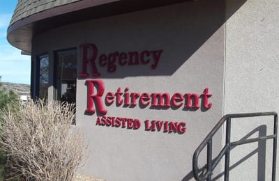Exterior sign for Regency Retirement Assisted Living