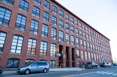 Front view of Market Mill Apartments building
