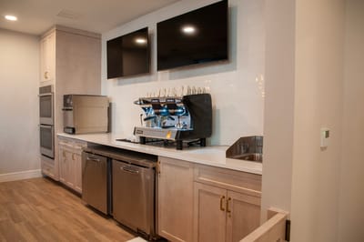 Coffee station in a modern kitchen area