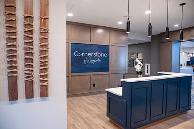Interior view of the reception area with a welcoming design