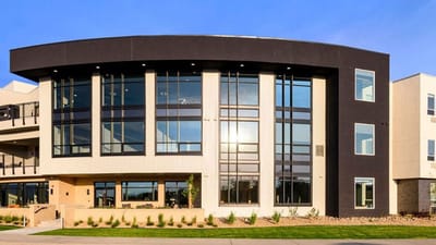 Exterior view of a modern senior living facility