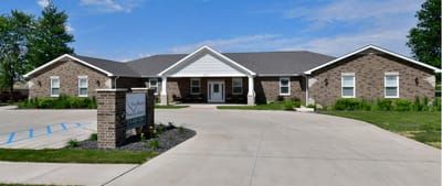 Exterior view of the Two Hearts Homes for Seniors facility