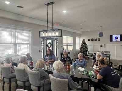 Residents enjoying an activity in a common area