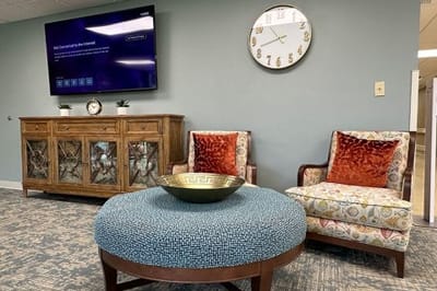 Cozy common area with comfortable seating and decor