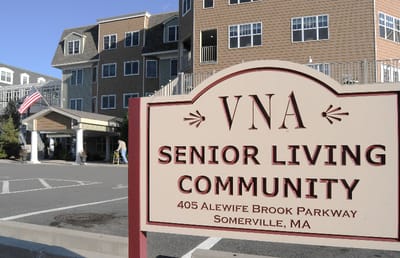 Exterior view of VNA Senior Living Community entrance