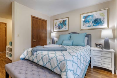Cozy resident room with a floral theme