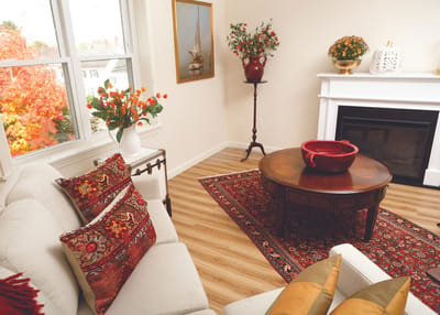 Cozy common area with seating and decor