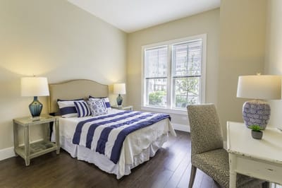 Cozy interior of a private resident room