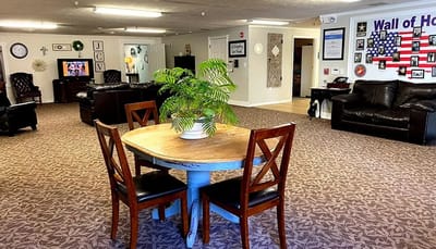 Common area with seating and decor
