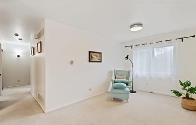 Bright interior corner of a resident's room