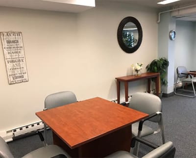 Interior common area with seating and decor