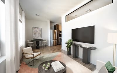 Modern interior space of a facility suite.