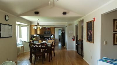 Interior view of a communal dining area