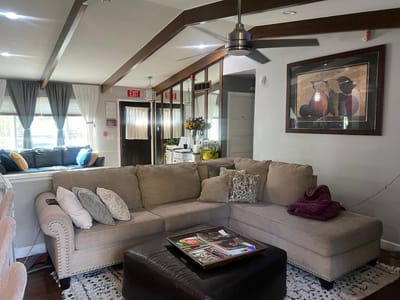Cozy living area with comfortable seating.