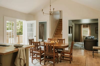 Cozy communal living area with dining space.