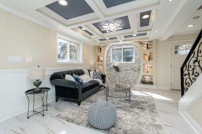 Modern lounge area with stylish decor
