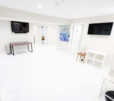 Bright, spacious interior of a common area