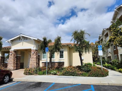 Exterior view of Tyrol Plaza Senior Apartments