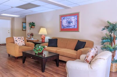 Cozy common living area with seating and decor