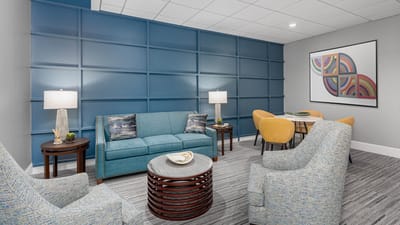 Welcoming common area with modern seating