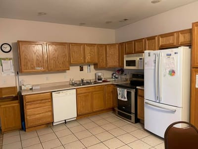 A modern kitchen in a senior care facility