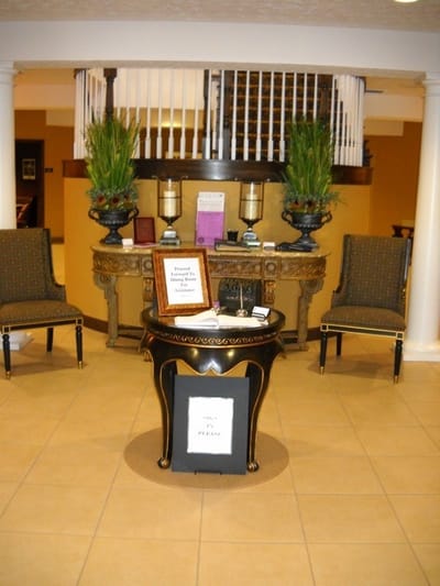 Lobby area with seating and decor