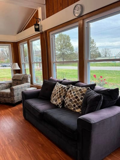 Cozy common area with comfortable seating and natural light
