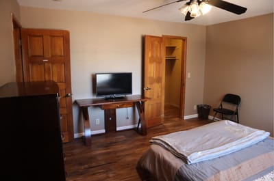 Cozy interior of a private resident room