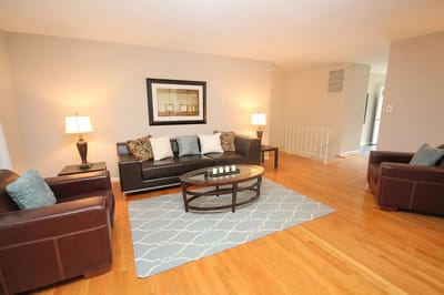Bright and inviting living room with comfortable furniture