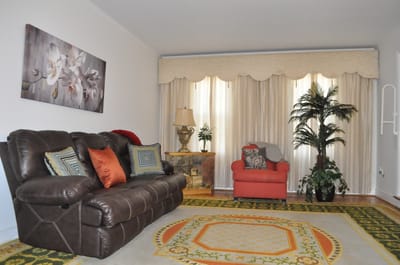 Cozy common area with seating and decor