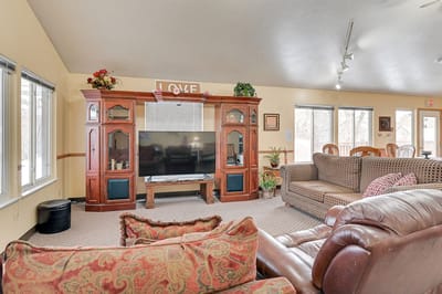 Common area with furniture and television
