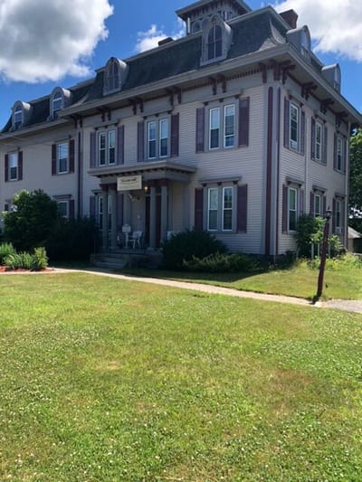 Exterior view of a classic nursing home building