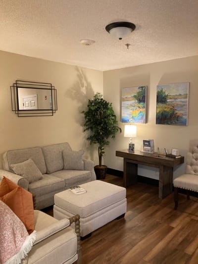 Cozy common area with comfortable seating and decor