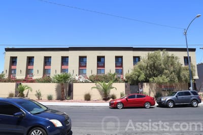 Exterior view of The Americana Assisted Living facility.