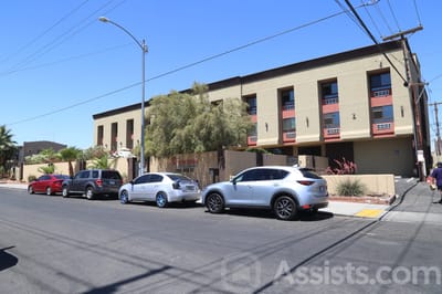 Exterior view of The Americana Assisted Living facility