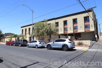 Exterior view of The Americana Assisted Living facility
