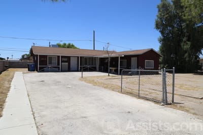 Exterior view of a senior care facility building