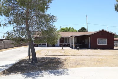 Exterior view of a senior care facility building