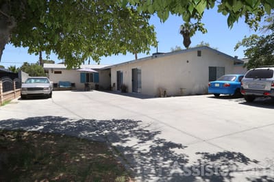View of the facility's exterior and parking area