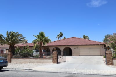 Exterior view of Angel Palace assisted living facility