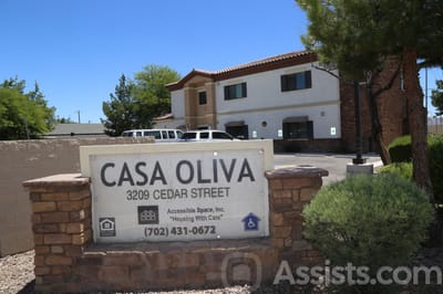 Front entrance of Casa Oliva facility