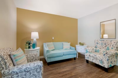 Cozy lounge area with comfortable seating