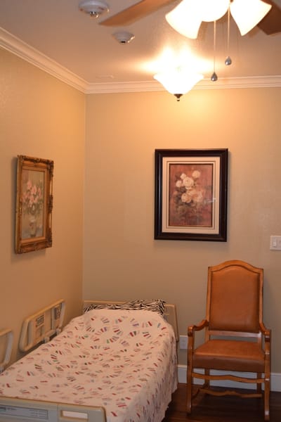 Interior view of a private resident room