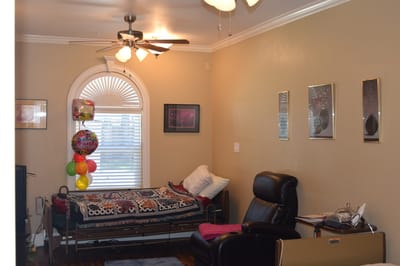 Cozy interior of a resident room with decor