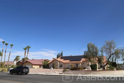 Exterior view of a residential senior care facility
