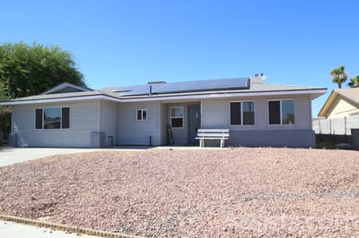 Exterior view of a single-story senior care facility