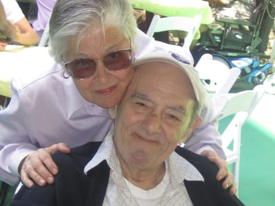 Residents enjoying time together at an outdoor event