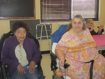Residents enjoying time together in a common area